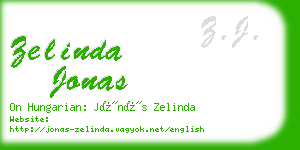 zelinda jonas business card